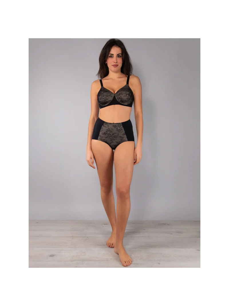 DR16 Reggiseno donna imbottito senza ferretto coppa D - nero