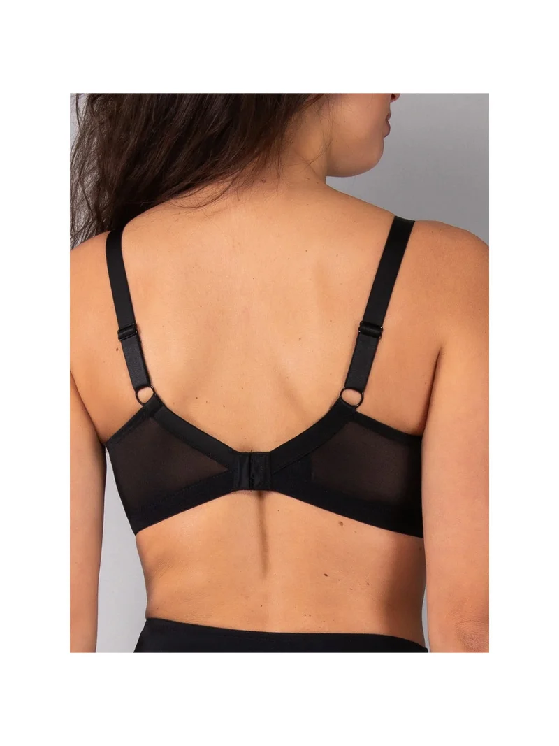 DR16 Reggiseno donna imbottito senza ferretto coppa D - nero
