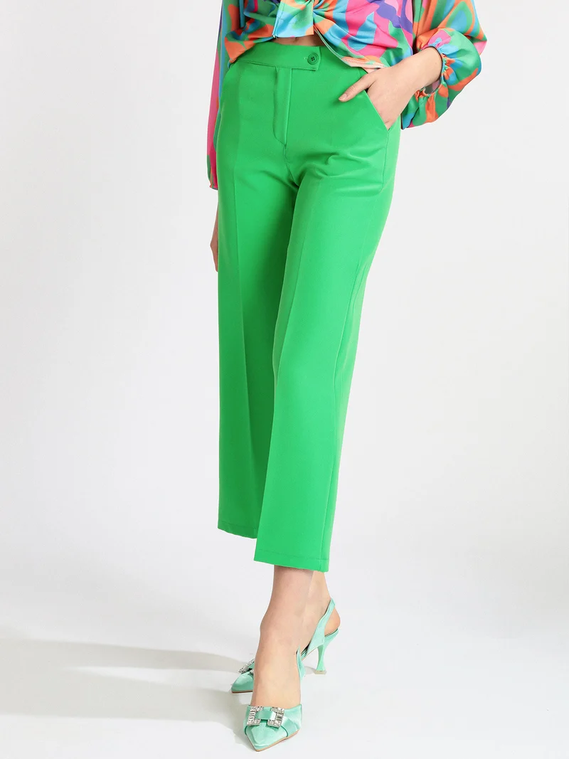 Pantaloni cropped da donna - verde