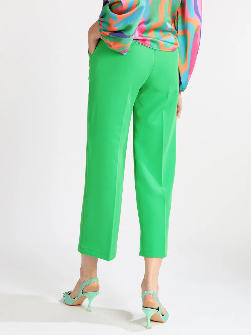 Pantaloni cropped da donna - verde