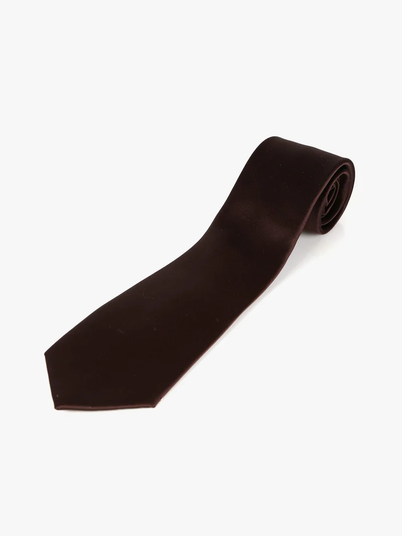 Cravatta classica da uomo - marrone