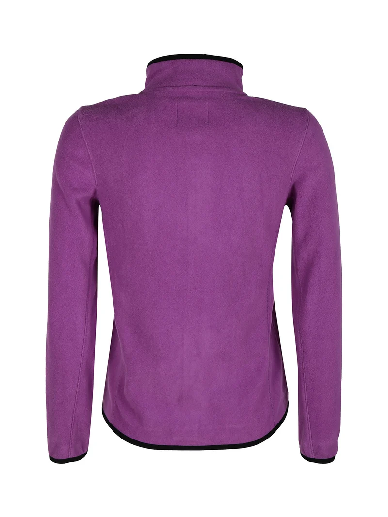 Felpa donna in pile full zip - viola
