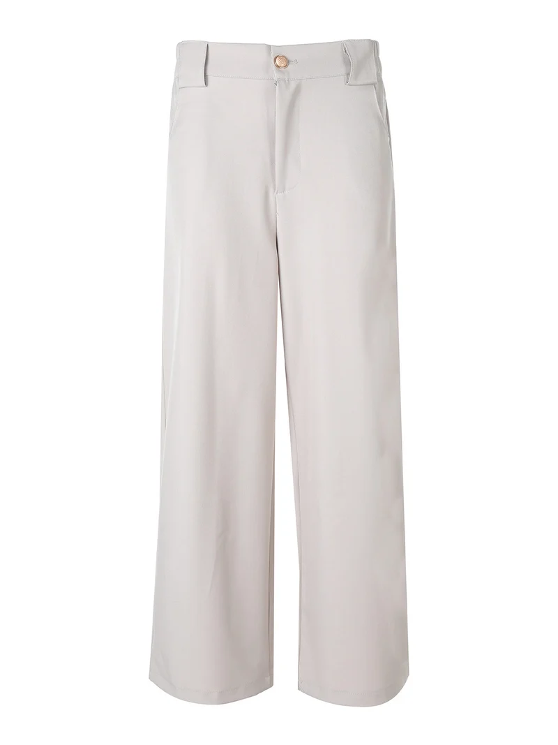 Pantaloni donna eleganti a gamba larga - beige