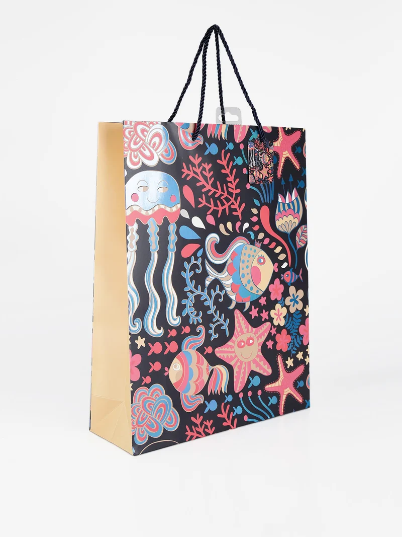 Sacchetto regalo grande 42 x 32 x 11 cm - nero