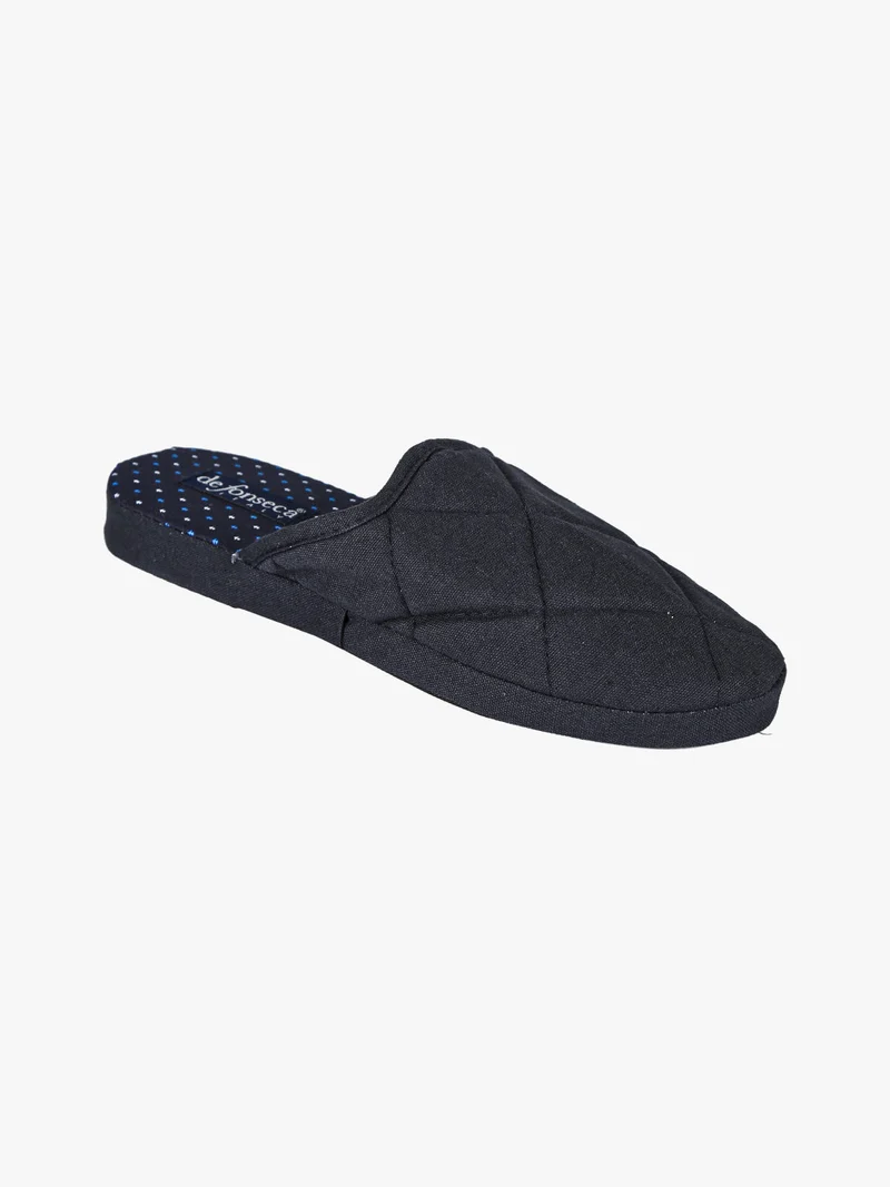 Pantofole da uomo in tessuto - blu scuro