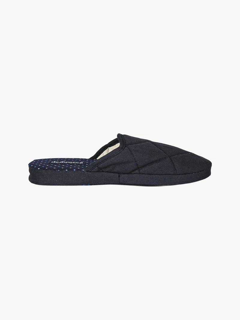 Pantofole da uomo in tessuto - blu scuro