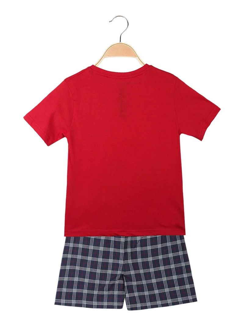 Pigiama corto bambino in cotone - rosso