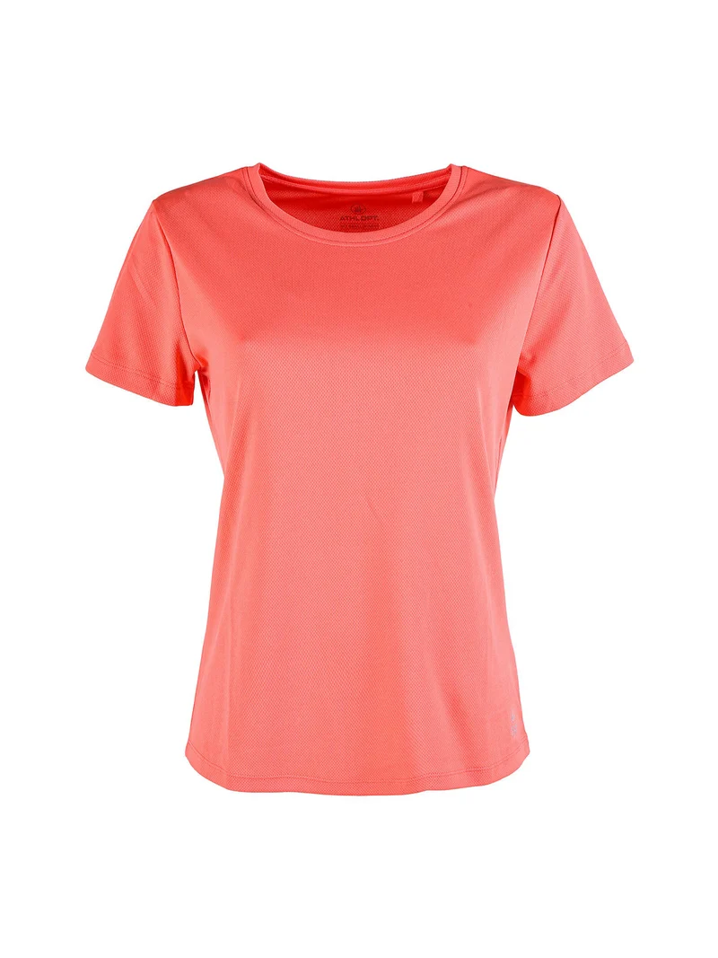 T-shirt donna sportiva in tessuto traspirante - arancione