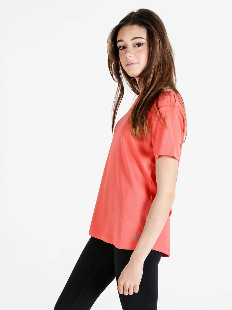T-shirt donna sportiva in tessuto traspirante - arancione