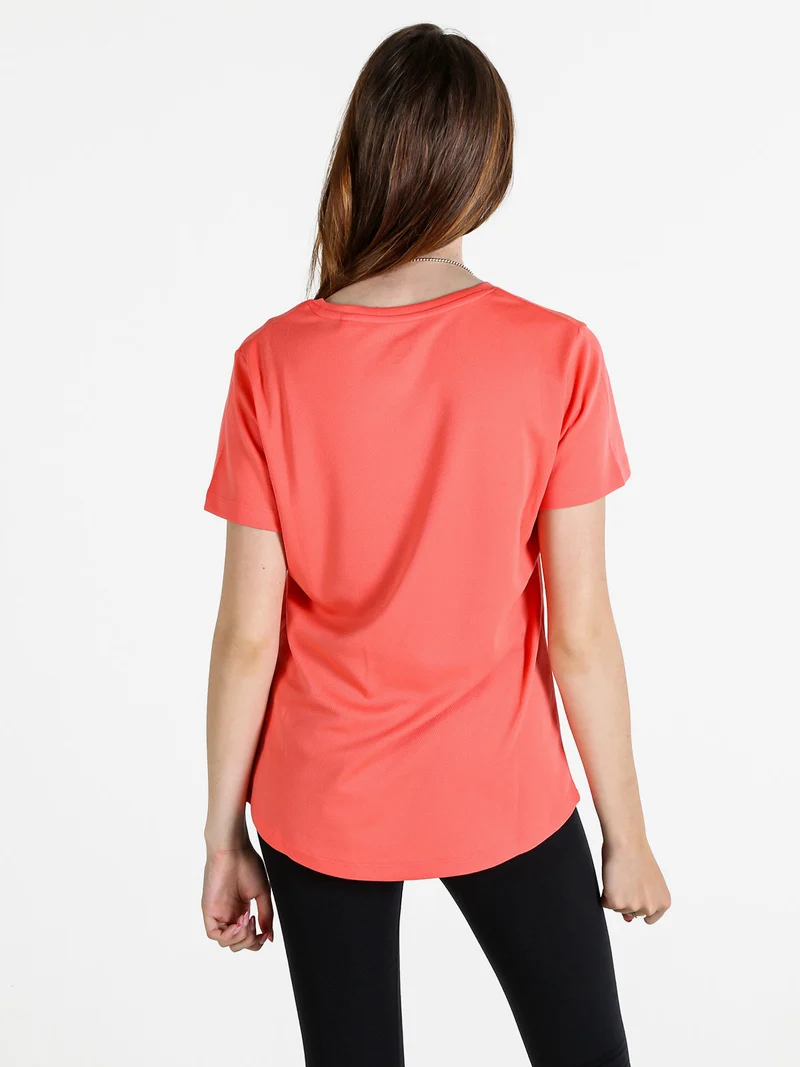 T-shirt donna sportiva in tessuto traspirante - arancione