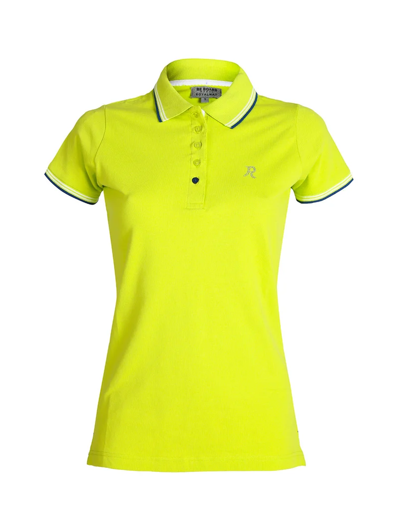 Polo donna in cotone manica corta - mela