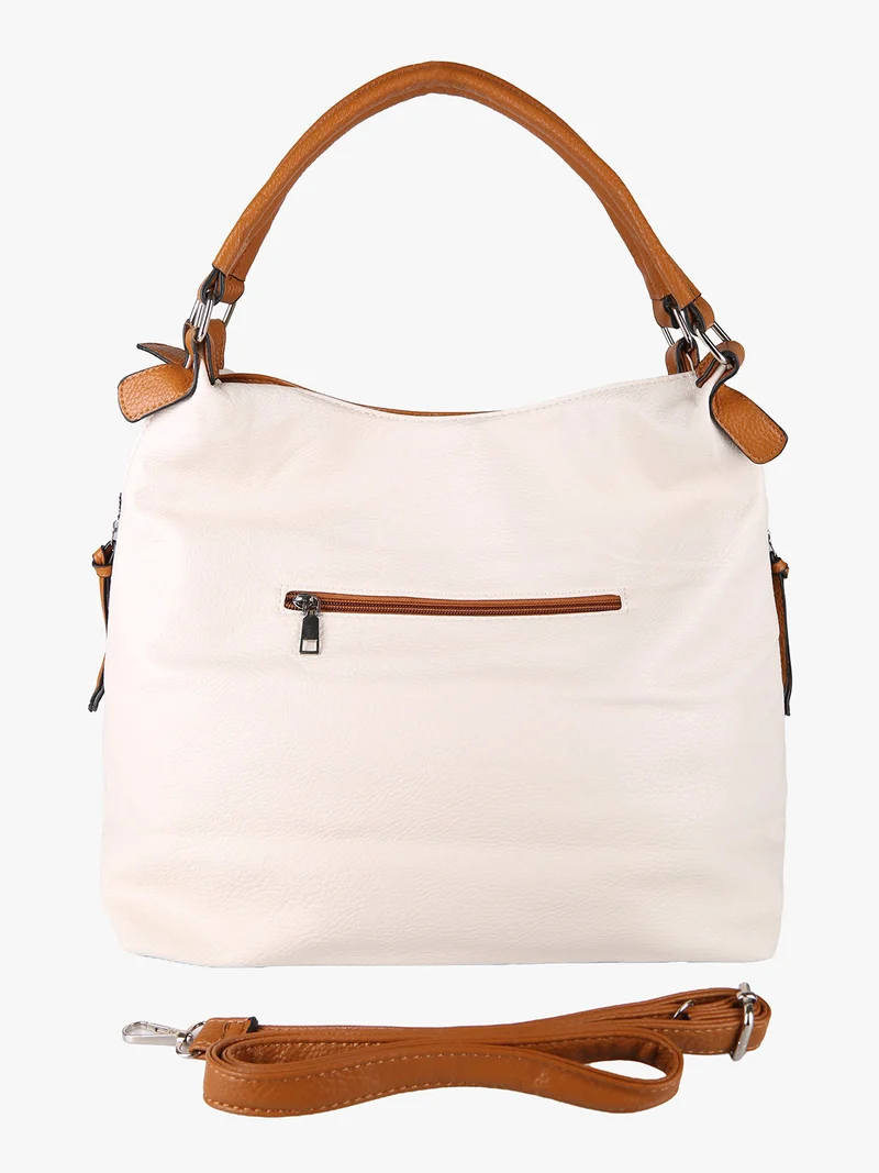 Borsa hobo da donna - panna