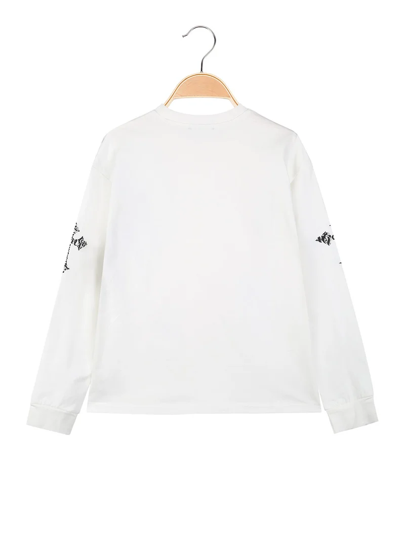 Felpa girocollo da bambino in cotone con stampe - bianco