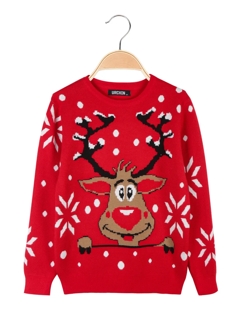 Maglione di Natale da bambini - rosso