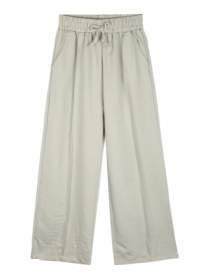 Pantaloni da bambina a gamba larga - acqua marina