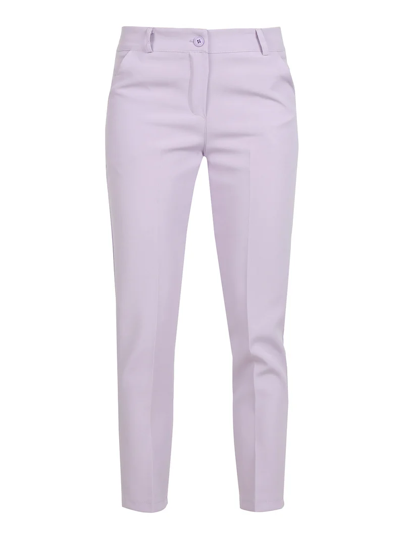Pantaloni classici da donna a sigaretta - lilla