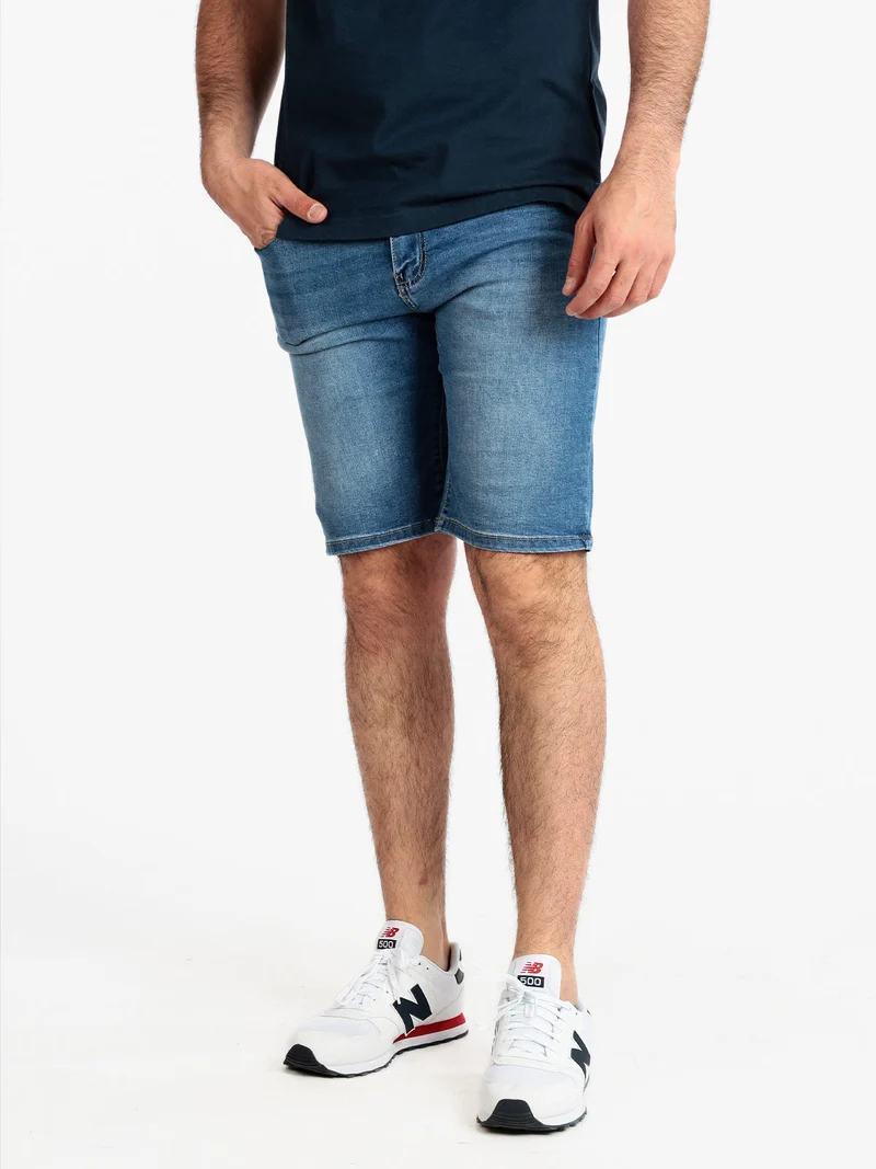 Bermuda elasticizzato in jeans da uomo - jeans