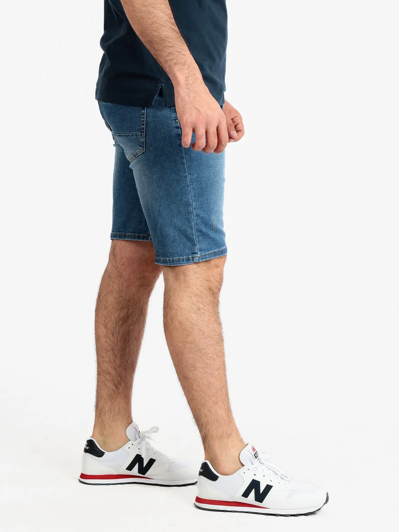 Bermuda elasticizzato in jeans da uomo - jeans