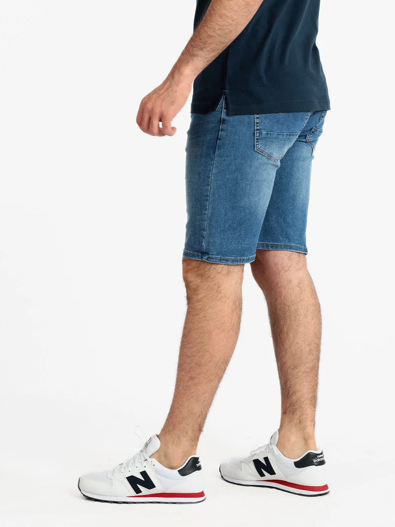 Bermuda elasticizzato in jeans da uomo - jeans