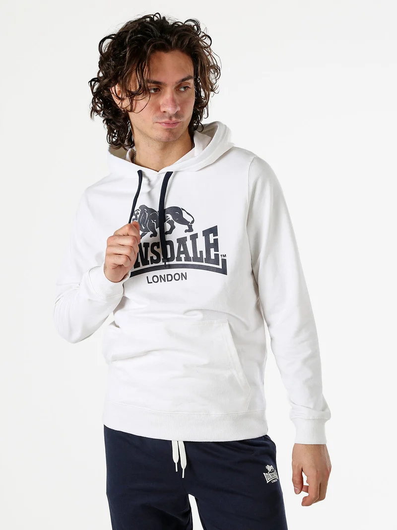 Felpa da uomo con cappuccio e logo - bianco