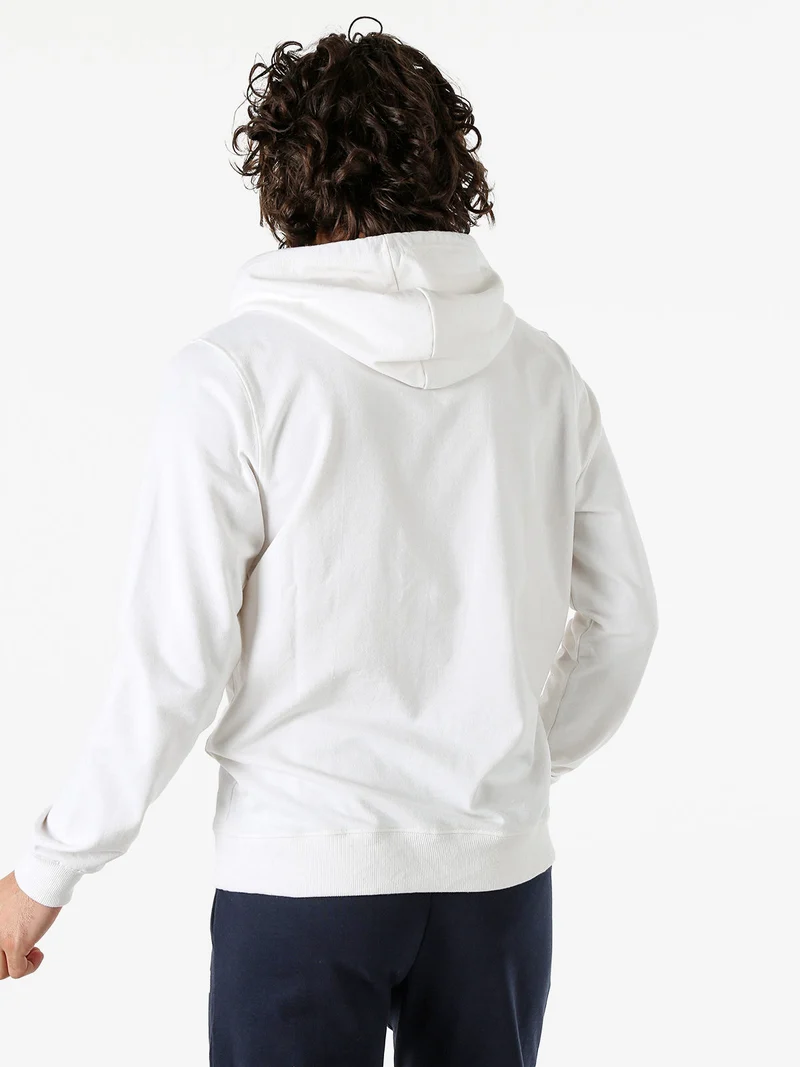 Felpa da uomo con cappuccio e logo - bianco