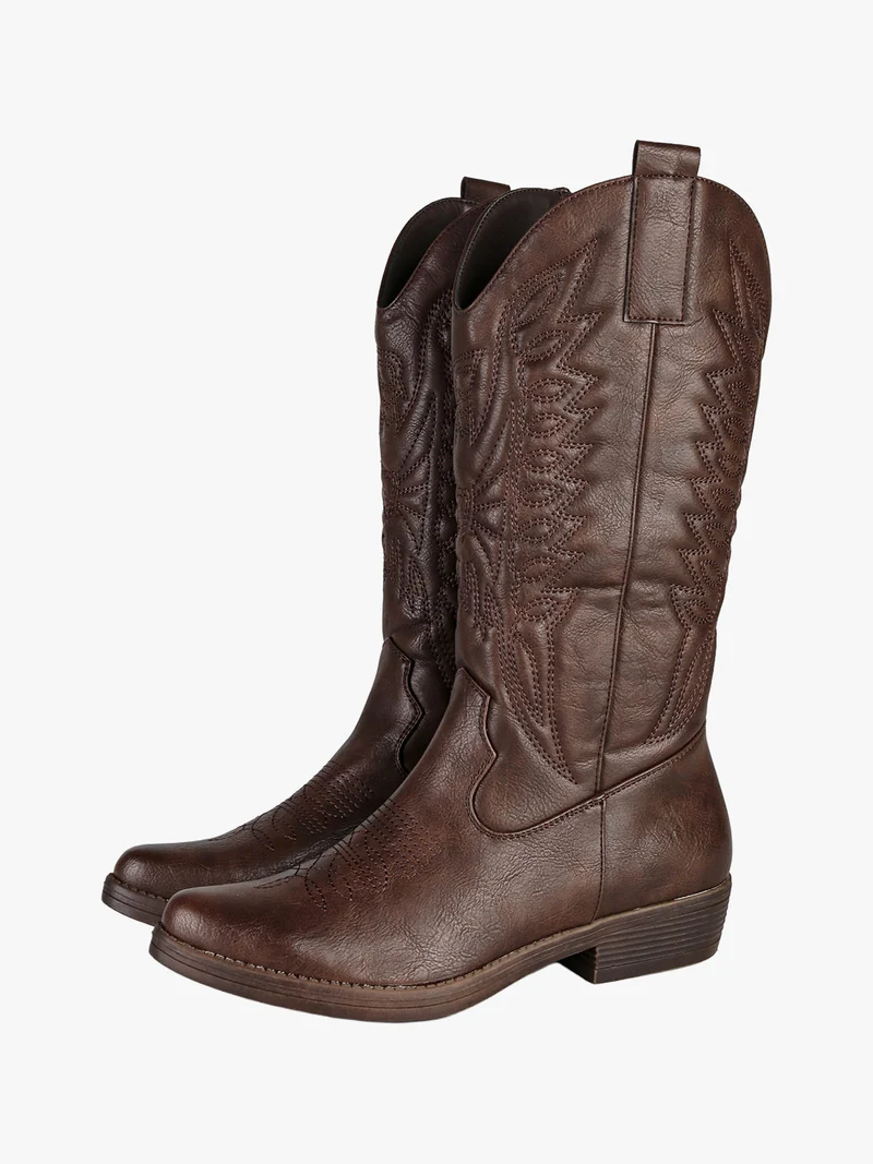 Stivaletti donna texani - marrone