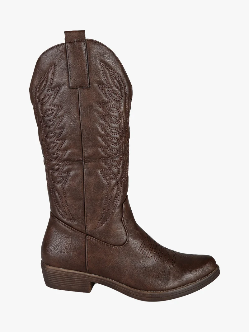 Stivaletti donna texani - marrone