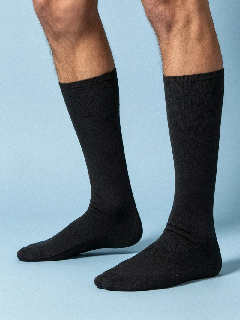 Calze lunghe uomo in cotone Filo di Scozia - grigio scuro