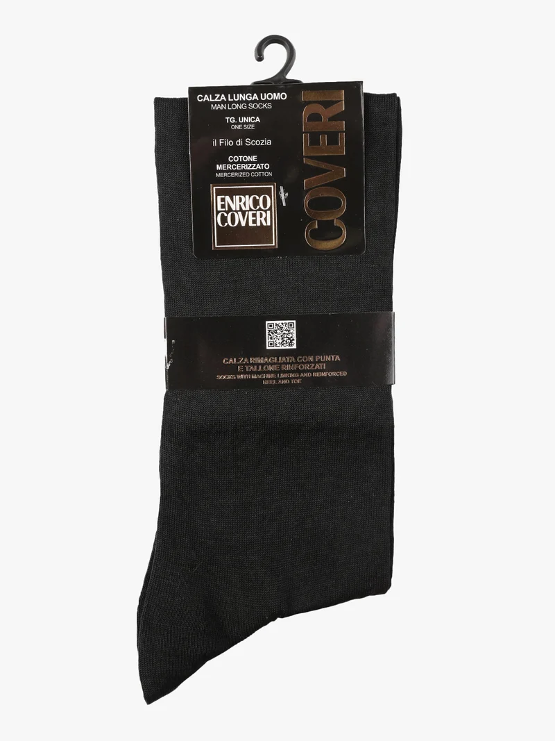 Calze lunghe uomo in cotone Filo di Scozia - grigio scuro