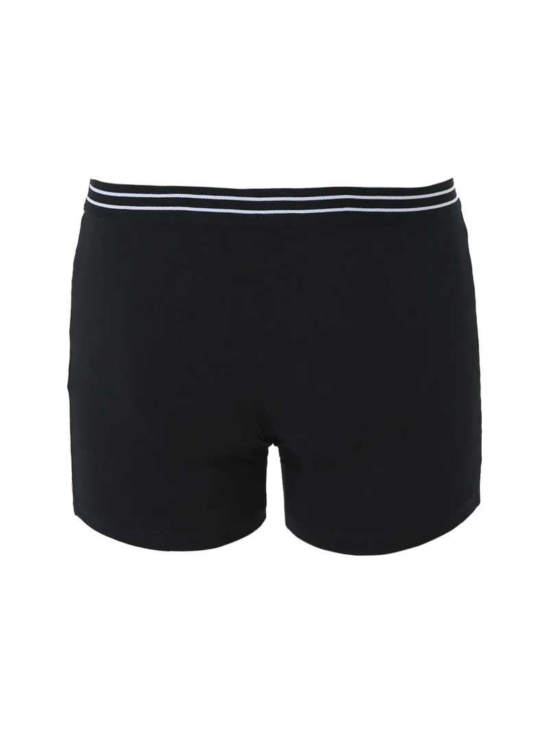 Boxer da uomo in cotone elasticizzato - nero