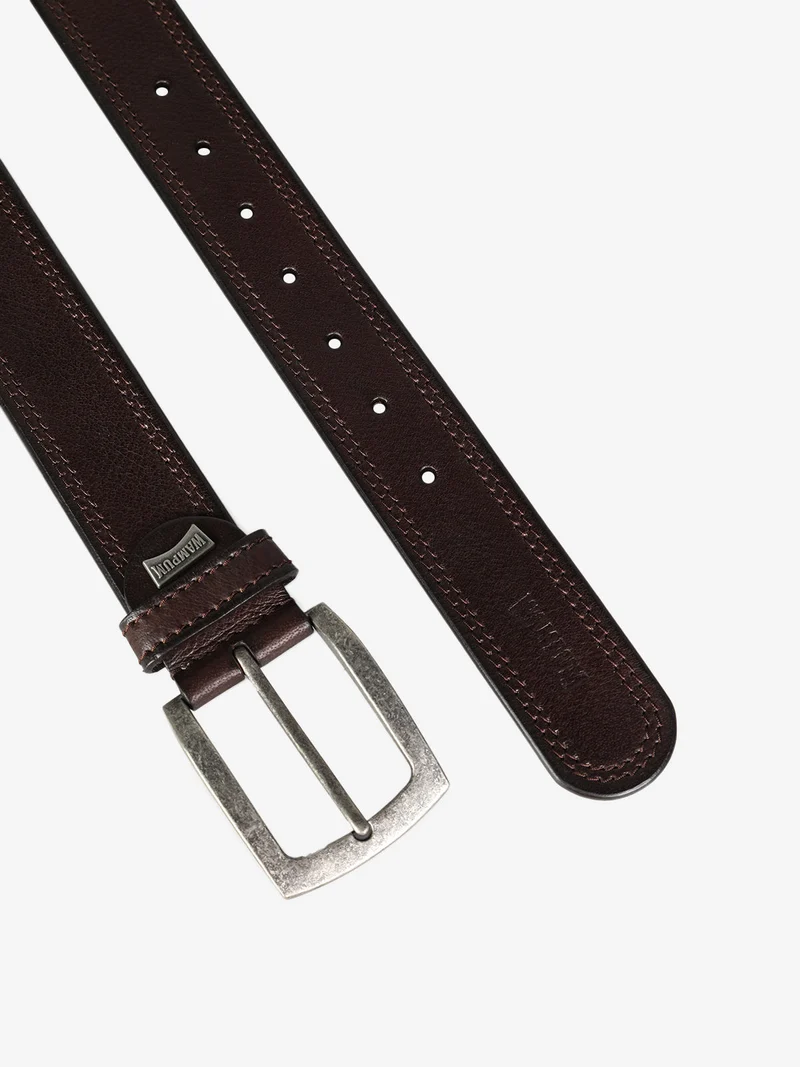 Cintura in pelle da uomo - marrone