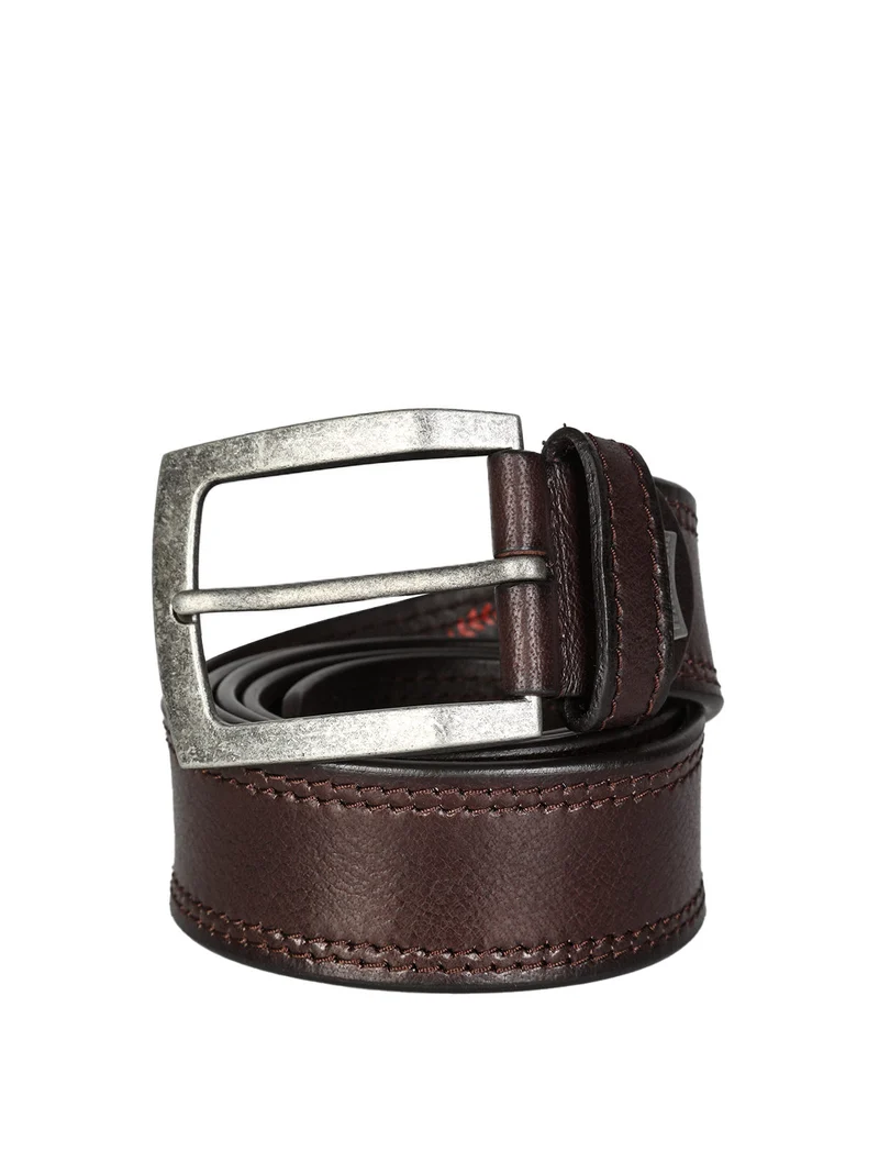 Cintura in pelle da uomo - marrone