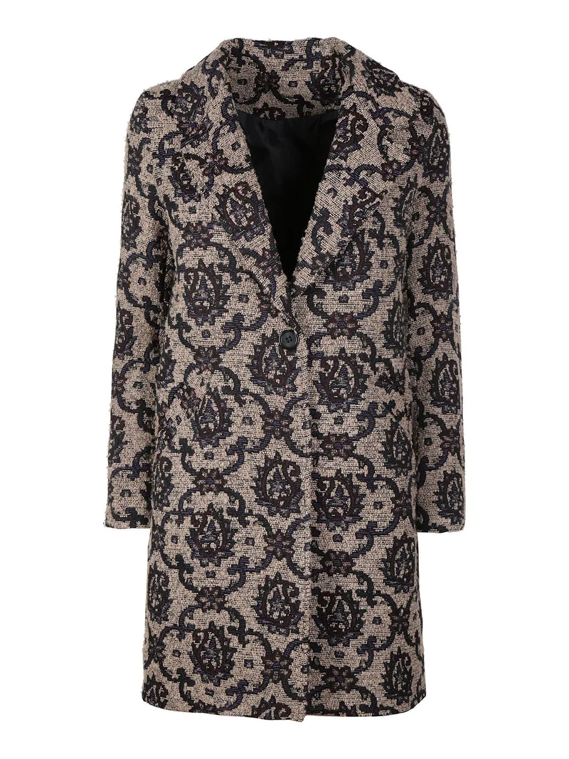 Cappotto da donna con stampe - marrone