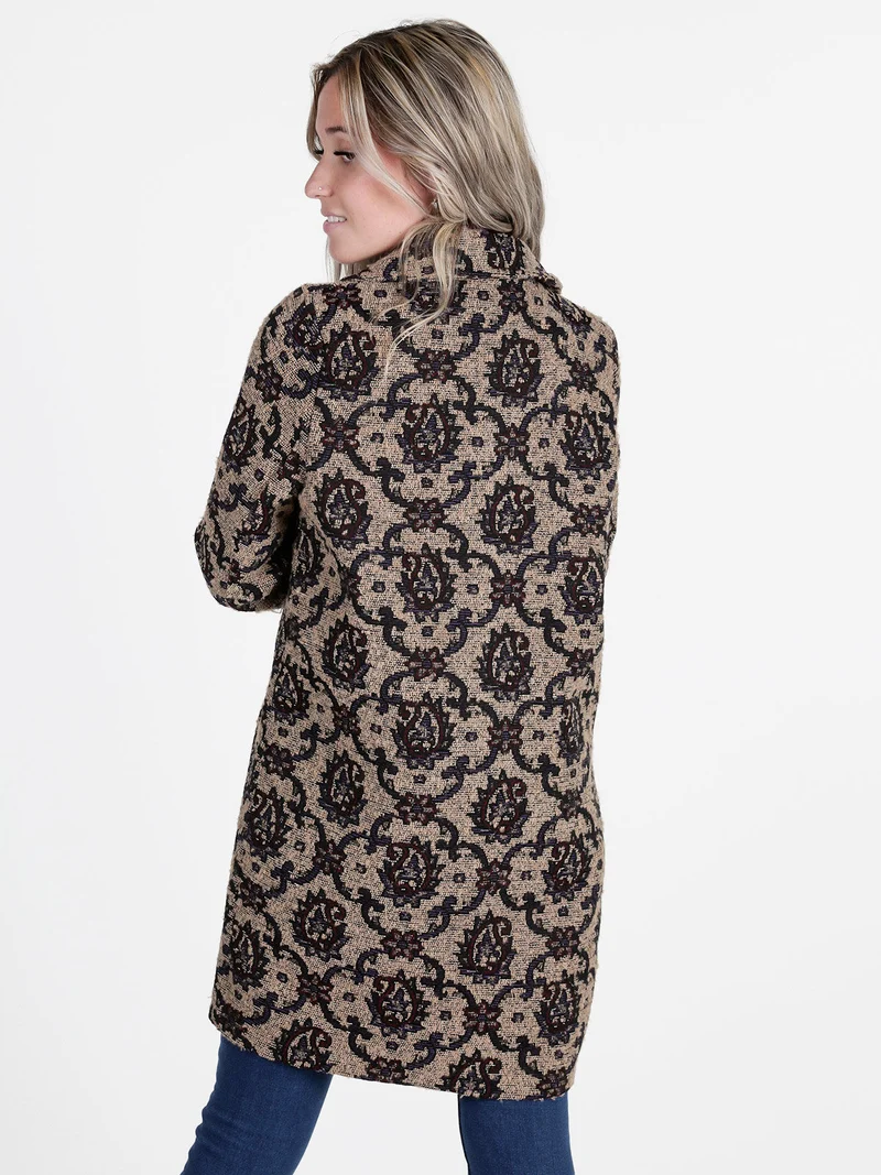 Cappotto da donna con stampe - marrone