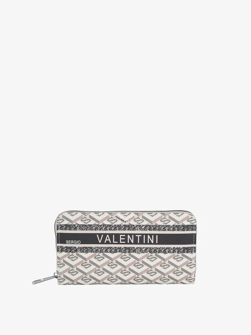 Portafoglio rettangolare da donna con stampe - khaki
