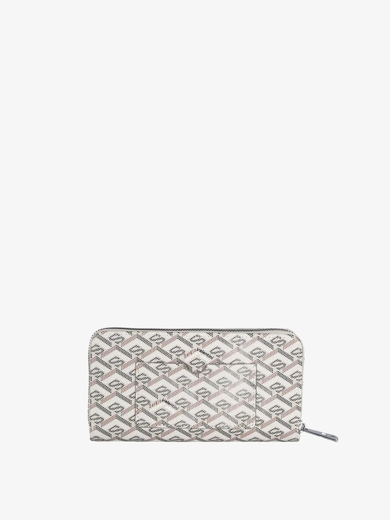 Portafoglio rettangolare da donna con stampe - khaki
