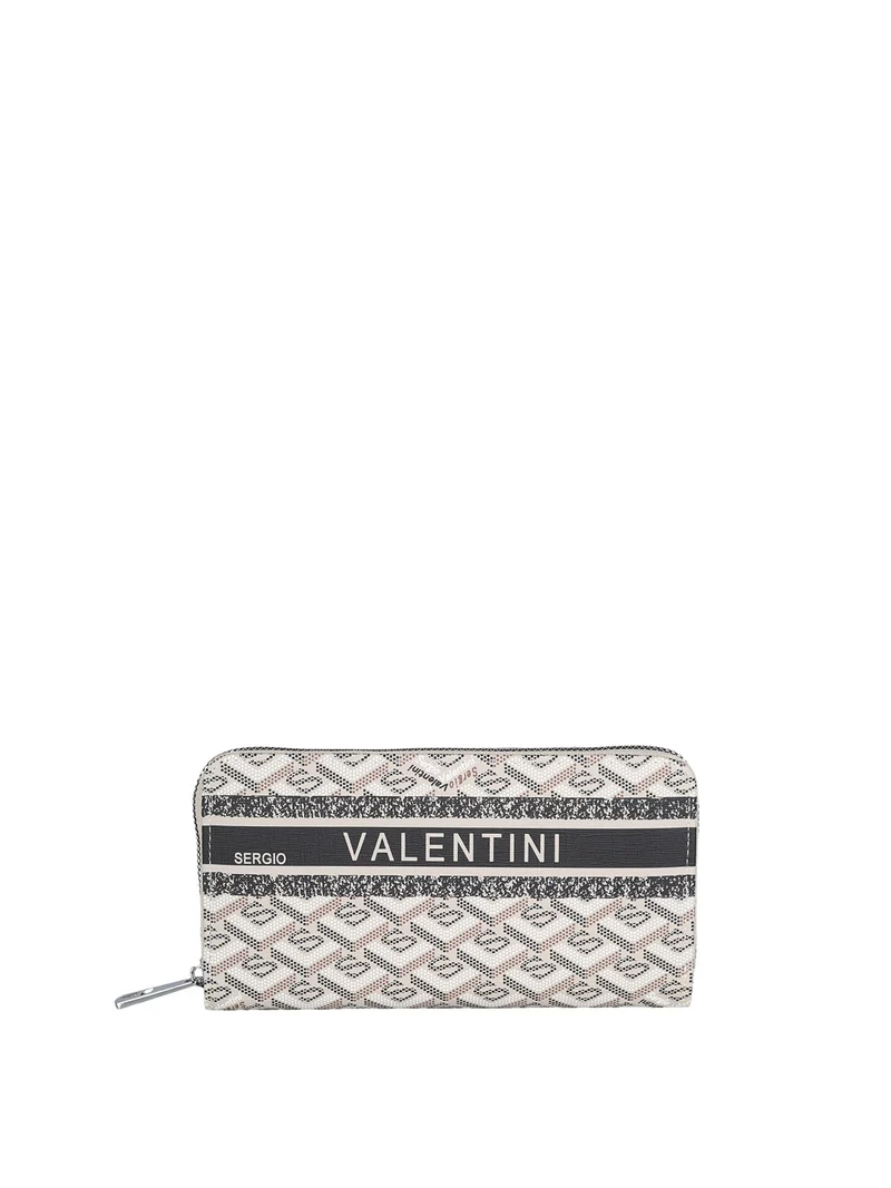 Portafoglio rettangolare da donna con stampe - khaki