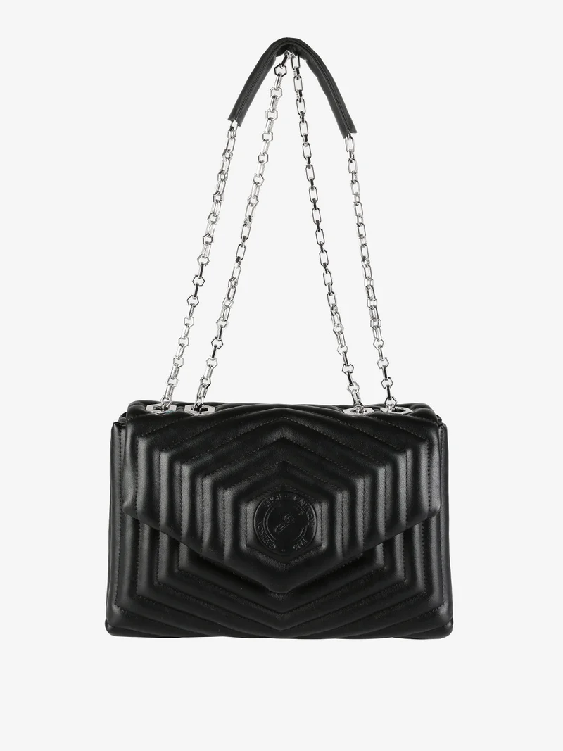 Borsa donna a tracolla trapuntata - nero