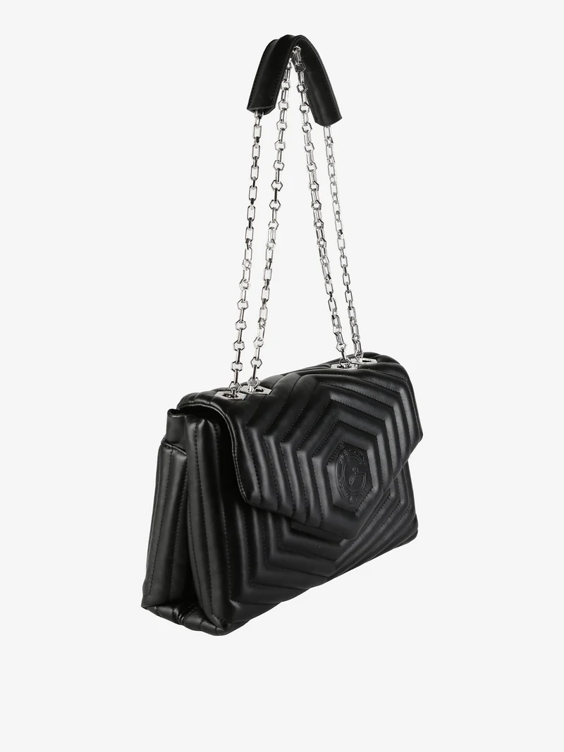 Borsa donna a tracolla trapuntata - nero