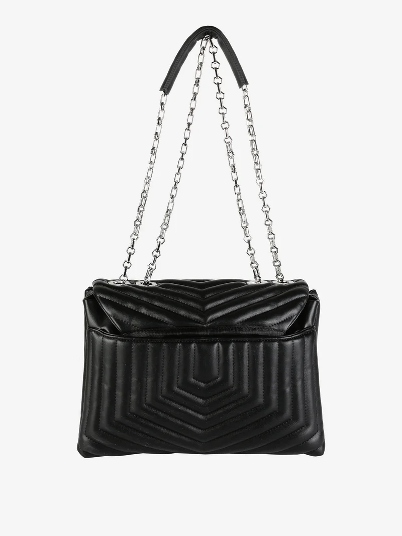 Borsa donna a tracolla trapuntata - nero