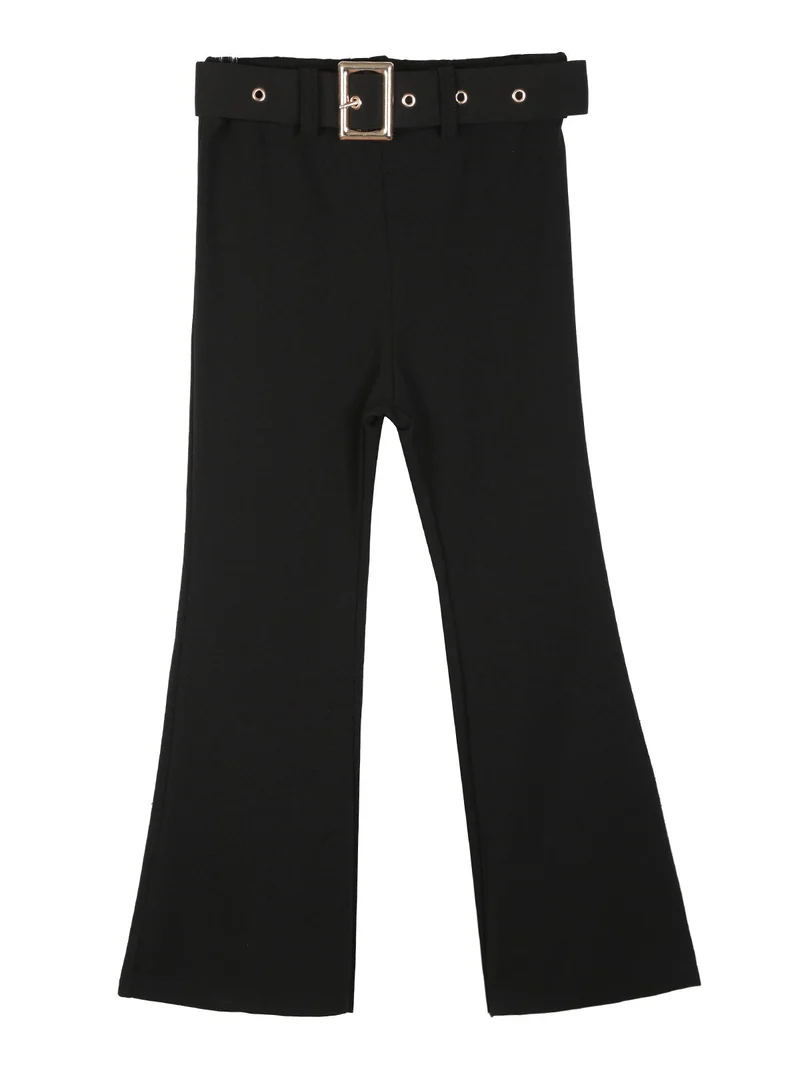 Pantaloni eleganti da bambina a zampa - nero