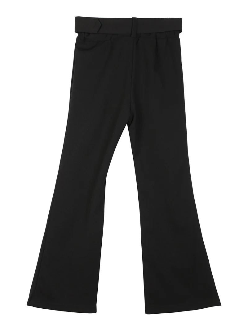 Pantaloni eleganti da bambina a zampa - nero