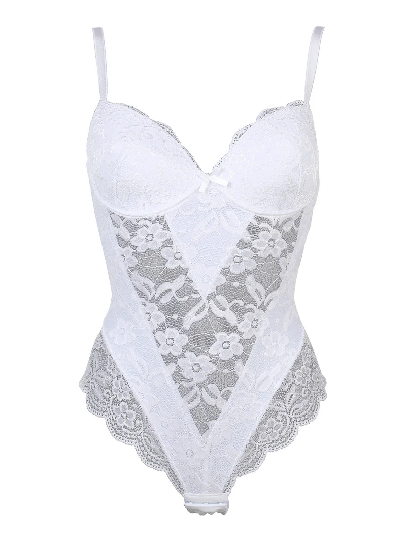 SOPHIA Body imbottito con ferretto a perizoma - bianco