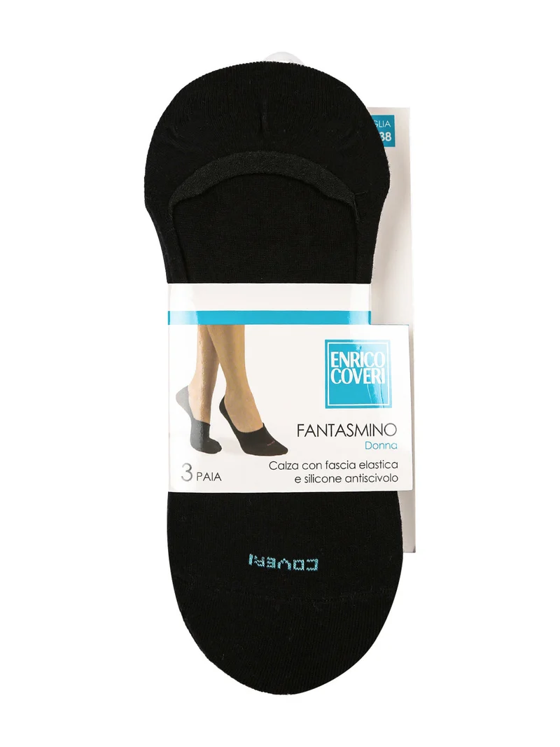 fantasmini 3 paia da donna - nero