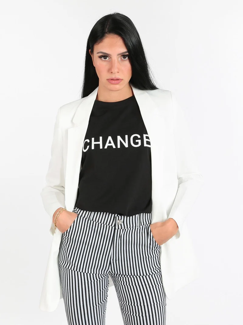 Blazer donna con bottone - bianco