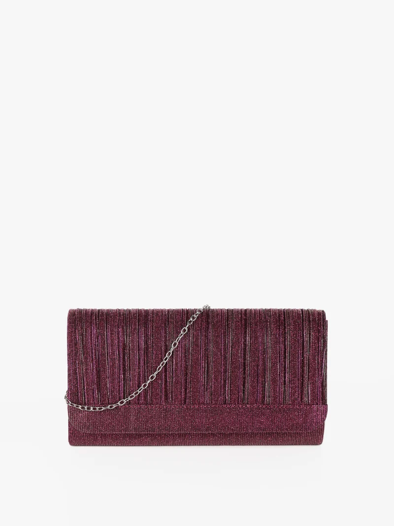 Pochette elegante glitterata - vino