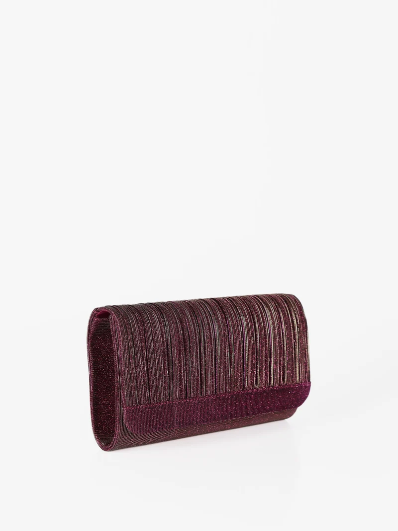 Pochette elegante glitterata - vino