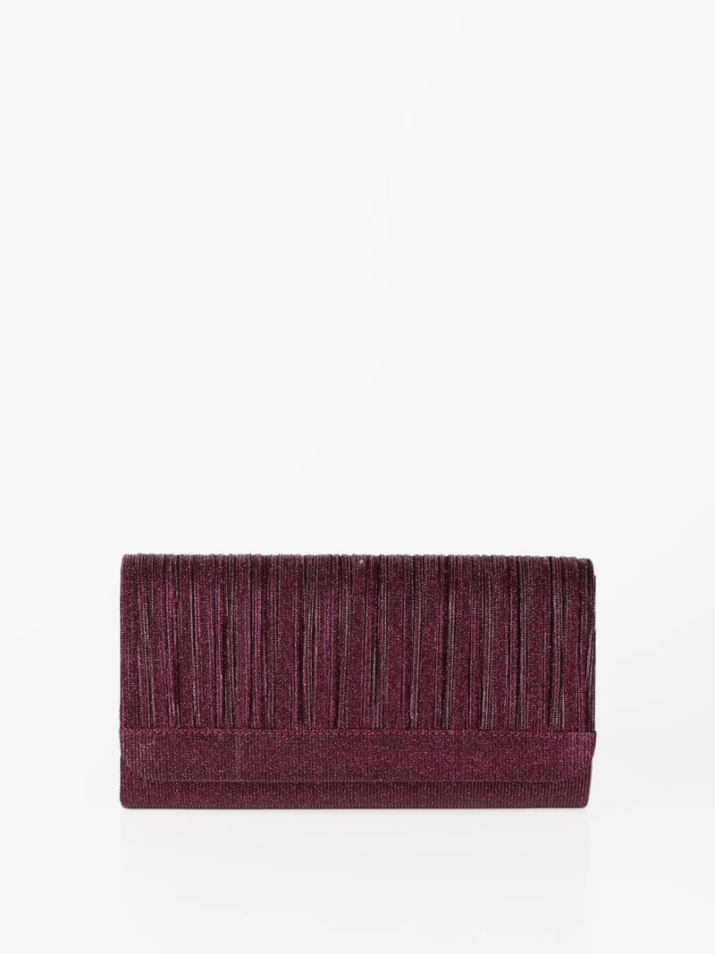 Pochette elegante glitterata - vino