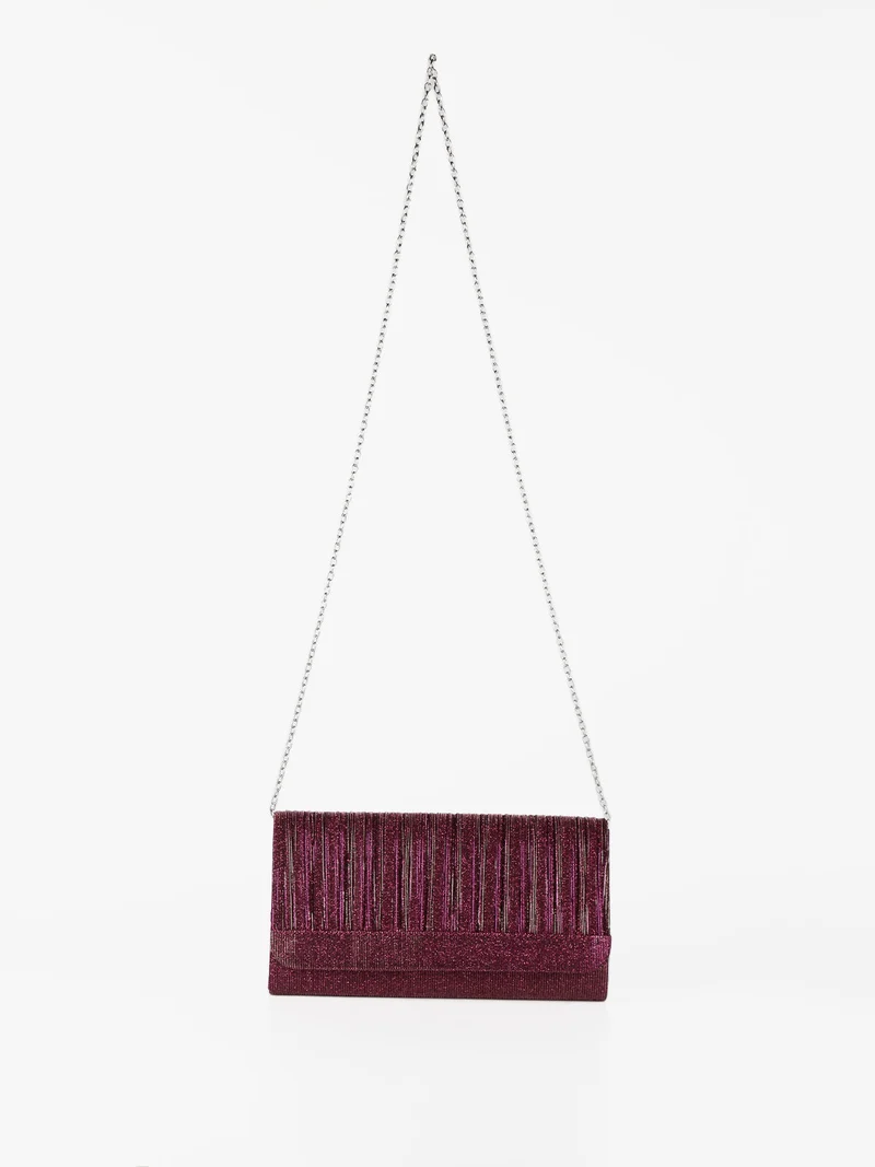 Pochette elegante glitterata - vino