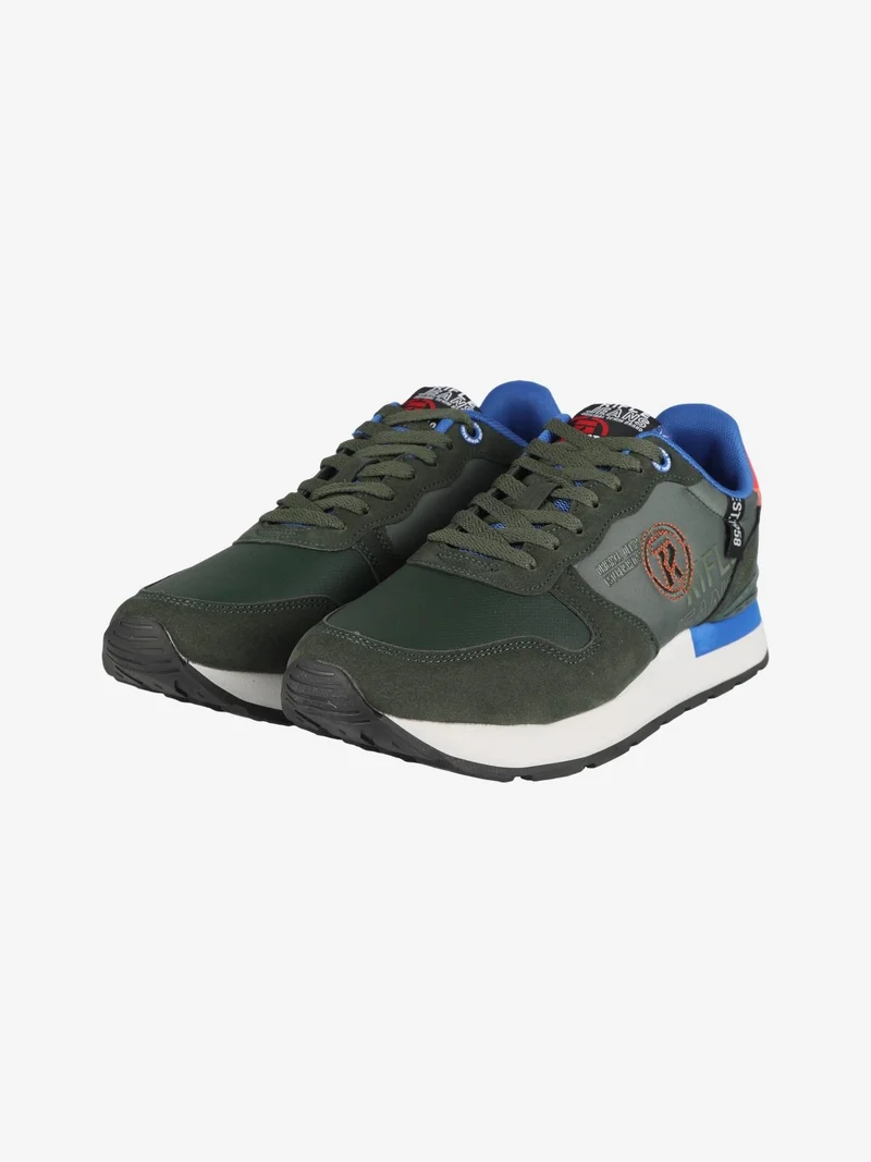 Sneakers stringate da uomo - verde